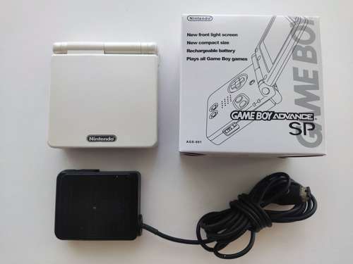 Nintendo Gba Sp Gameboy Advance Sp Blanca Ags-101 + 1 Juego