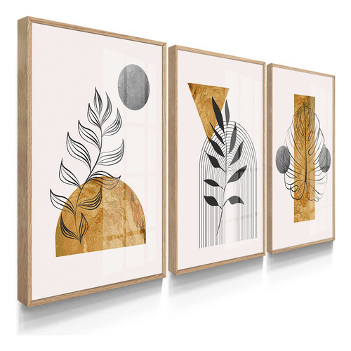 Quadro Minimalista Sala Moderna Decorativo Boho Quarto Bege