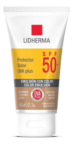 Lidherma Protector Solar 50 Color A Prueba D/agua Maquillaje