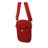 Cartera Bandolera Pm Complementos Carterita Chiquita Diseño Liso De Cuero Sintético  Roja Con Correa De Hombro Roja