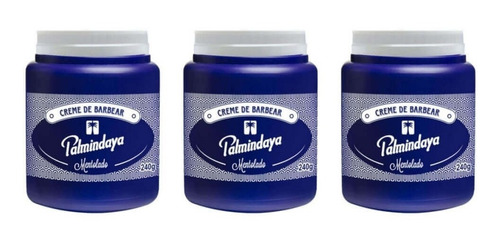 Palmindaya Creme De Barbear Mentol 240g (kit C/03)