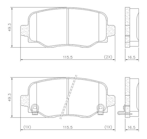 Pastillas De Freno Frasle Para Jeep Commander 2.0 4x4 Tras Foto 3