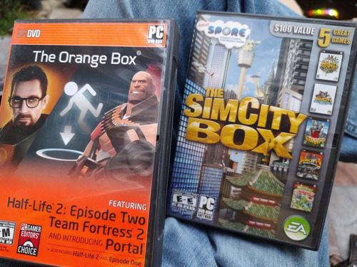 The Orange Box Y The Simcity Box Originales Excelente Estado