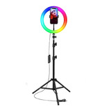 Aro Anillo Selfie Luz Led Rgb Tripode Ring Light Usb Celular