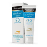 Protetor Solar Facial Neutrogena Sun Fresh Fps 70 Com 40g