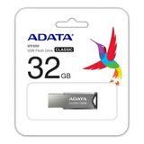 Unidad Flash Memoria Usb 32 Gb Adata Metalica 2.0 Plata