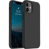 Funda Para iPhone 12 Mini Negro Silicon Liquido-021