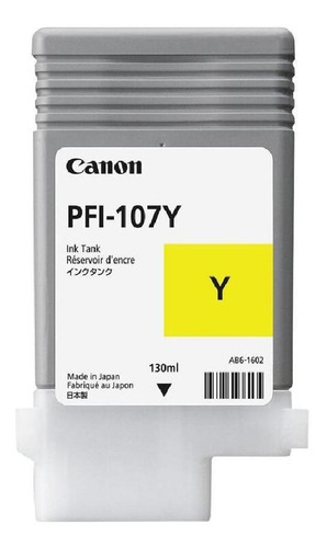 Cartucho De Tinta Canon Pfi-107y Amarillo 130ml