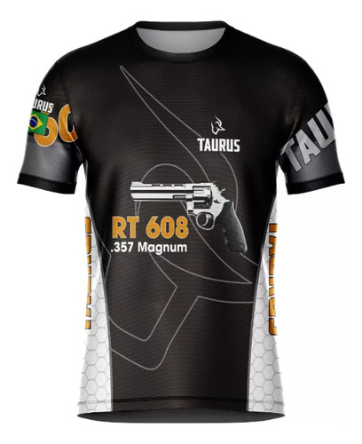 Camiseta Camisa Taurus Rt 608 Magnun Dry Fit Com Prot. Uv+50