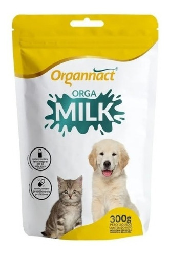 Orgamilk 300g Leite Cães/gatos Filhotes Substituto Organnact