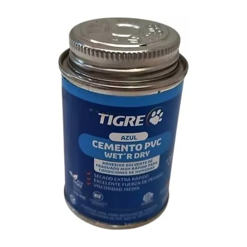 Pegamento Adhesivo Pvc Tigre Azul C/pincel  118 Ml