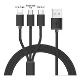 Cable De Carga Rapida Y Datos Para iPhone-tipo C Y V8