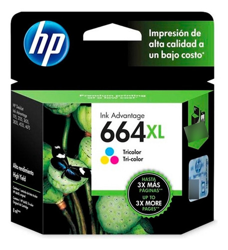 Cartucho Tinta Impresoras Hp 664xl Tri Color Original