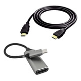 Cabo Adaptador Conversor Tipo C Para Hdmi Celular Tv + Cabo