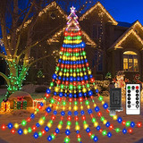 Luces De Navidad Exteriores Luces De Cascada 420 Led Lu...