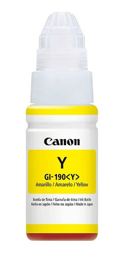 Botella Tinta Gi-190 Yellow Pixma G1100 G2100 G3100 Amarillo