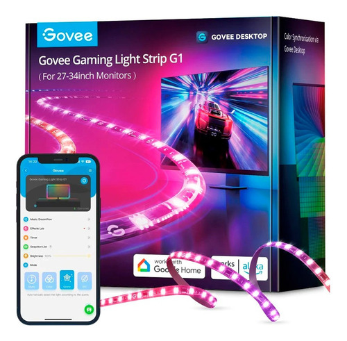 Tira Led Gaming G1 Govee Color De La Luz Rgbic