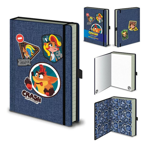 Libreta Premium Crash Bandicoot 4 Double Denim