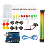 Kit Iniciante Placa Uno 16u2 Dip Compatível Com Arduino Nfe