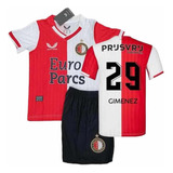 Jersey Conjunto Feyenoord Local Giménez #29 Para Niño 2023