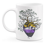 Taza De Café Del Orgullo No Binario, Árbol De La Vida Del Co