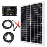 Kit De Panel Solar 20 W 12 V Monocristalino Controlador...