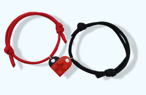 Pulseras Pareja Corazon Lego Amistad Amigos Se Unen