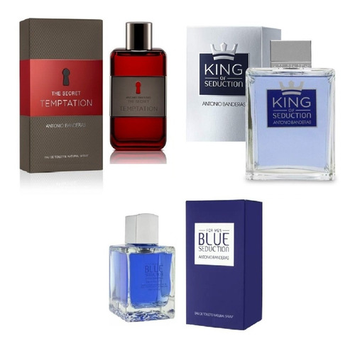 Perfumes Antonio Banderas Promo X 3 Originales Hombre Import