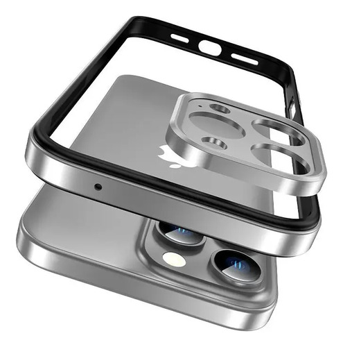 Funda Con Marco Metálico Para iPhone 16 Pro Max/15/14/13 Pro Max, Con Tapa De Lente De Aleación De Aluminio, Ligera, Con Disipación De Calor Y Resiste