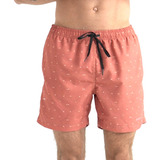 Traje De Baño Hombre Short Malla Corta Estampado Playa Uw