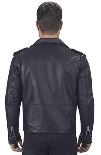 Cazadora Biker Slim De Piel Para Hombre