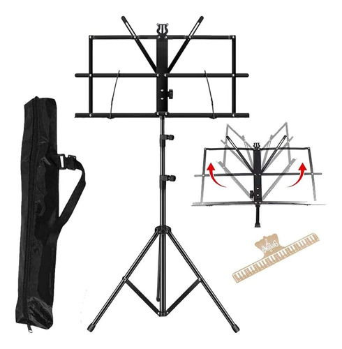 Ennbom 2-en- 1 Soporte De Música Portátil Plegable Partitura