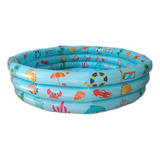 Piscina Inflable De Plástico Niños, 3 Anillos 110 X 28 Cm