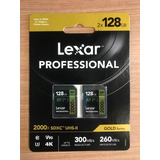 Lexar Professional 2 X 128gb 2000x Uhs-ii Sdhc V90 300mb/s