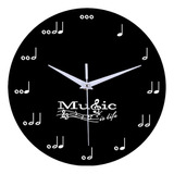 Reloj De Pared Moderno, Silencioso, 30 Cm, Notas Musicales,