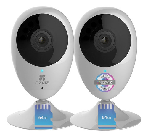 Kit X2 Camara Seguridad Wifi 1080p Ezviz + 2 Memorias 64gb