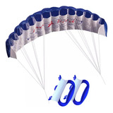 Paraquedas Azul Com Asa De Parafoil