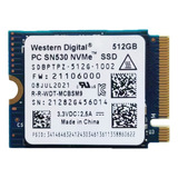 111 Unidad De Estado Sólido Ssd Wd Sn530 De 512gb M.2 2230