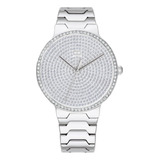 Reloj Tommy Hilfiger 1781998 Plateado Diamantes Para Mujer