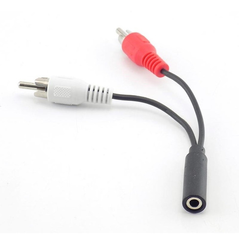 Cable Adaptador Jack 3.5mm Hembra A 2 Plug Rca Macho