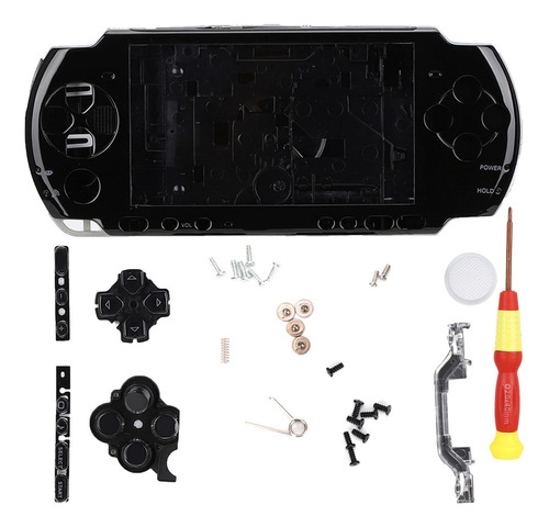 Funda For Consola De Juegos Psp3000, Carcasa Completa Negro