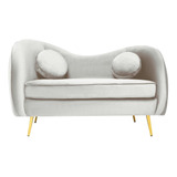 Love Seat Vintage Salas Modernas Sillones Minimalistas Color Nieve