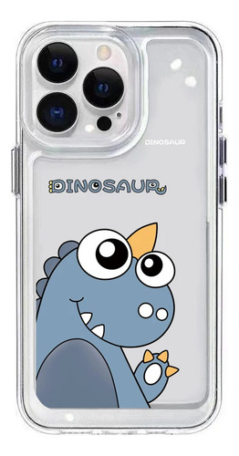 Bonita Funda De Teléfono Transparente Con Diseño De Dinosaur