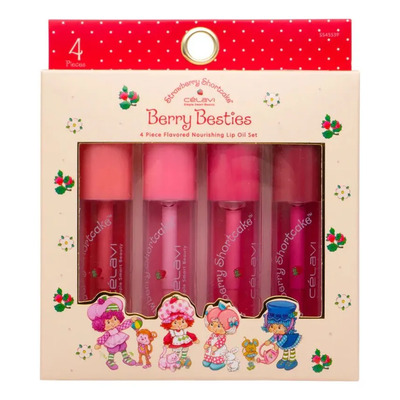 Set Lip Oil Para Labios Rosita Fresita 4 Pzas Celavi Rosa