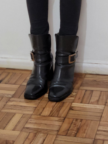 Botas Cuero 37 Mujer Febo