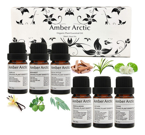 Set De 6 Botellas Aceites Aromatera 10ml Aceite Para Difusor