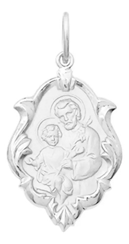 Medalha De Ouro Branco 18k Santos 2,60cm Escolha Seus Santos