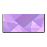 Mouse Pad Grande 90x40 Couro Desk Pad Formas Rosa Roxo 3d