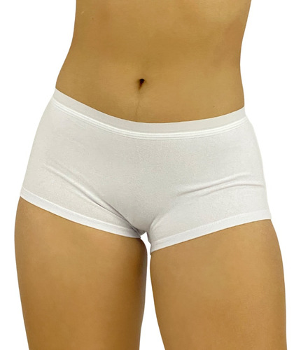 Kit 4 Calcinhas Cueca Boxer Feminina Invisivel Algodão