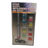 Probador Automotriz Voltaje 10 Fusibles Auto Circuit Tester